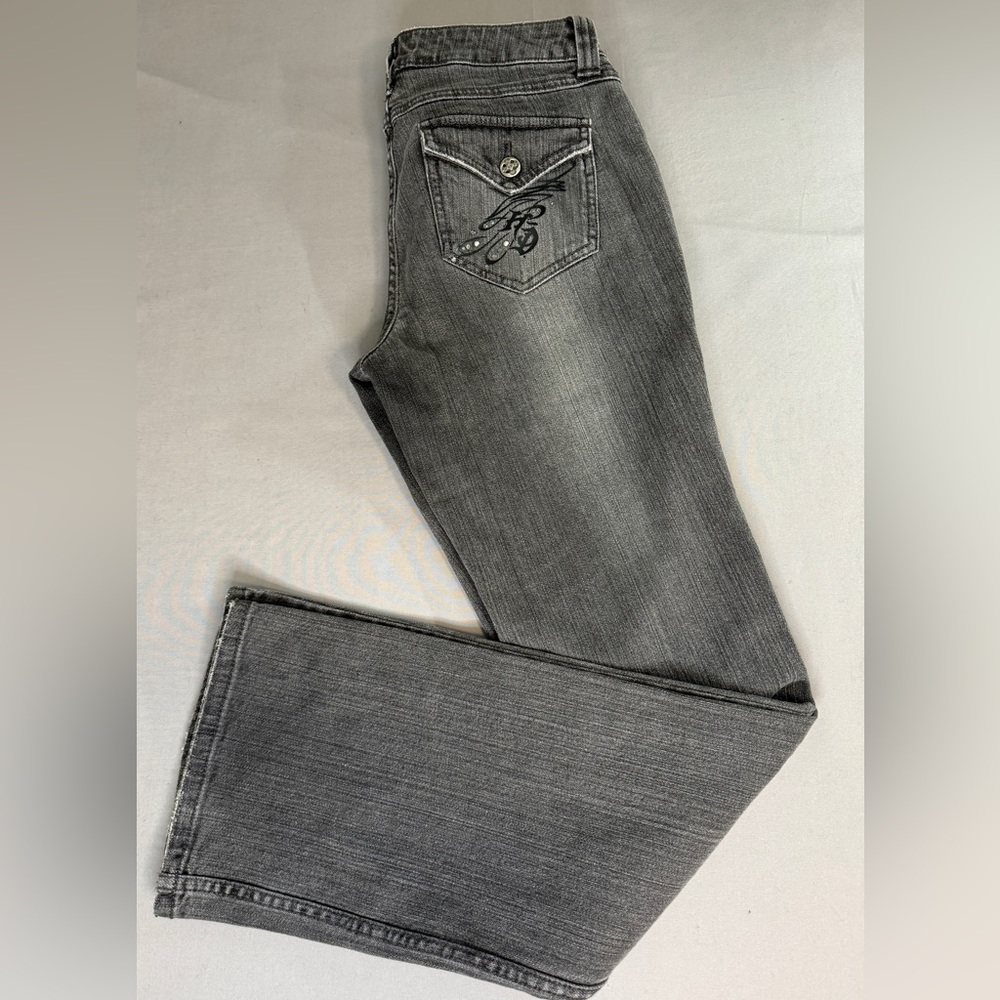 Harley Davidson Embellished Bling Mid Rise Black Jeans Size 10 EUC
